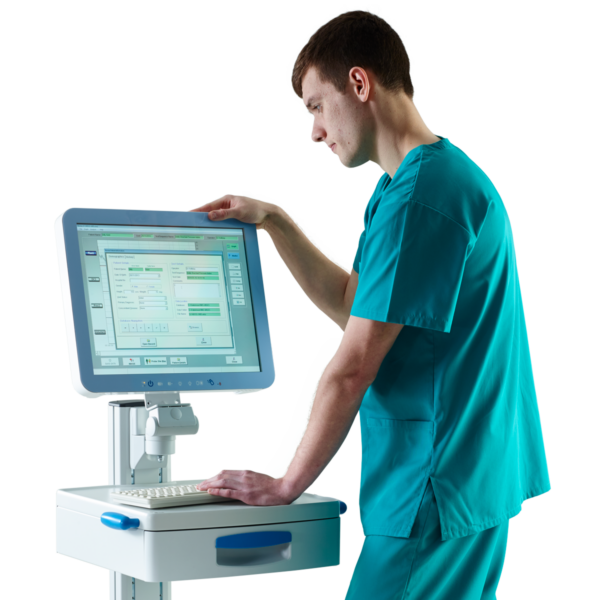moorVMS-VASC system with optional clinical cart and panel PC